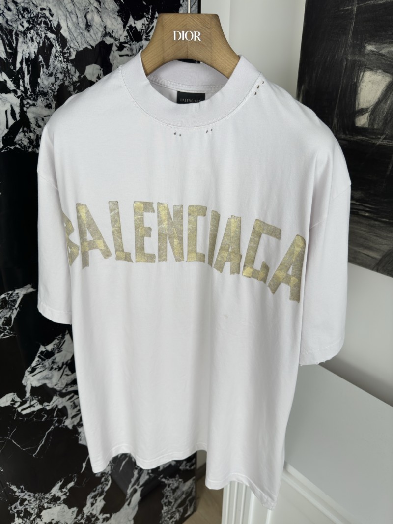 Balenciaga Tape Print Short Sleeve T-Shirt 4 4