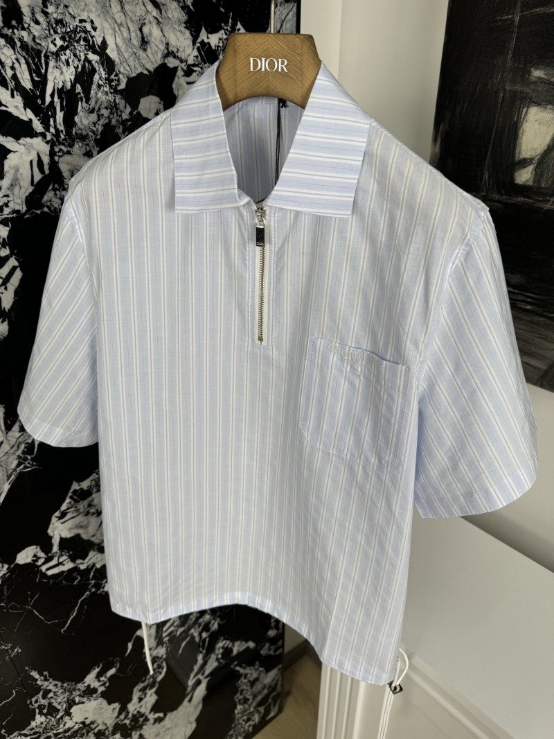 Dior Half Zip Short Sleeve Shirt 4