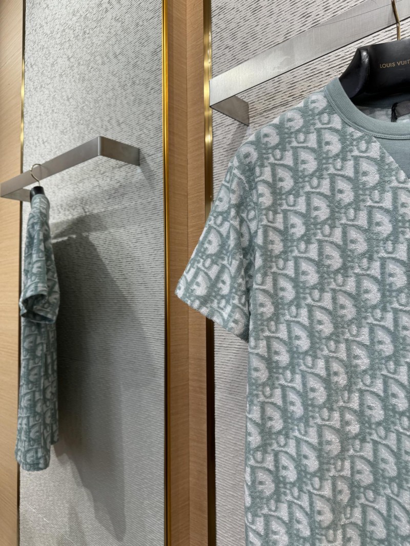 Dior Jacquard All Over Print Short Sleeve T-Shirt 2 4