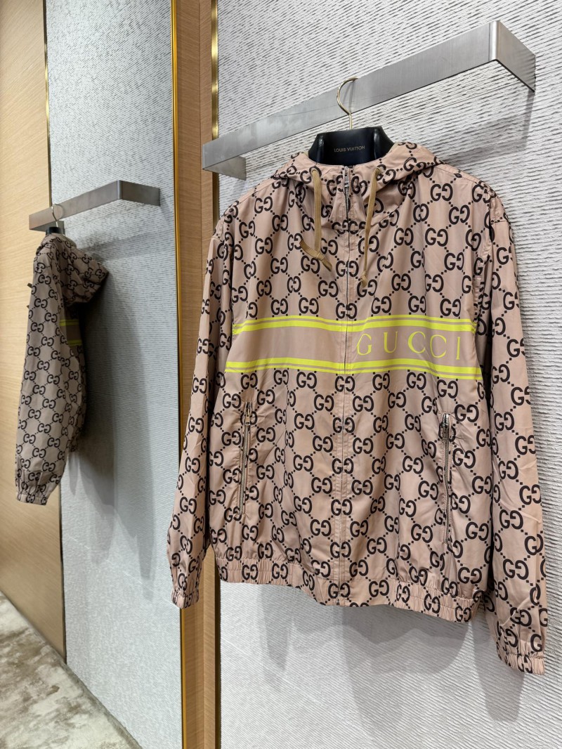 Gucci Full Print Hooded Punch Jacket 5