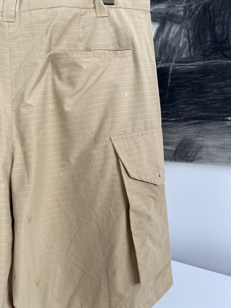 LV logo dark print work shorts 5