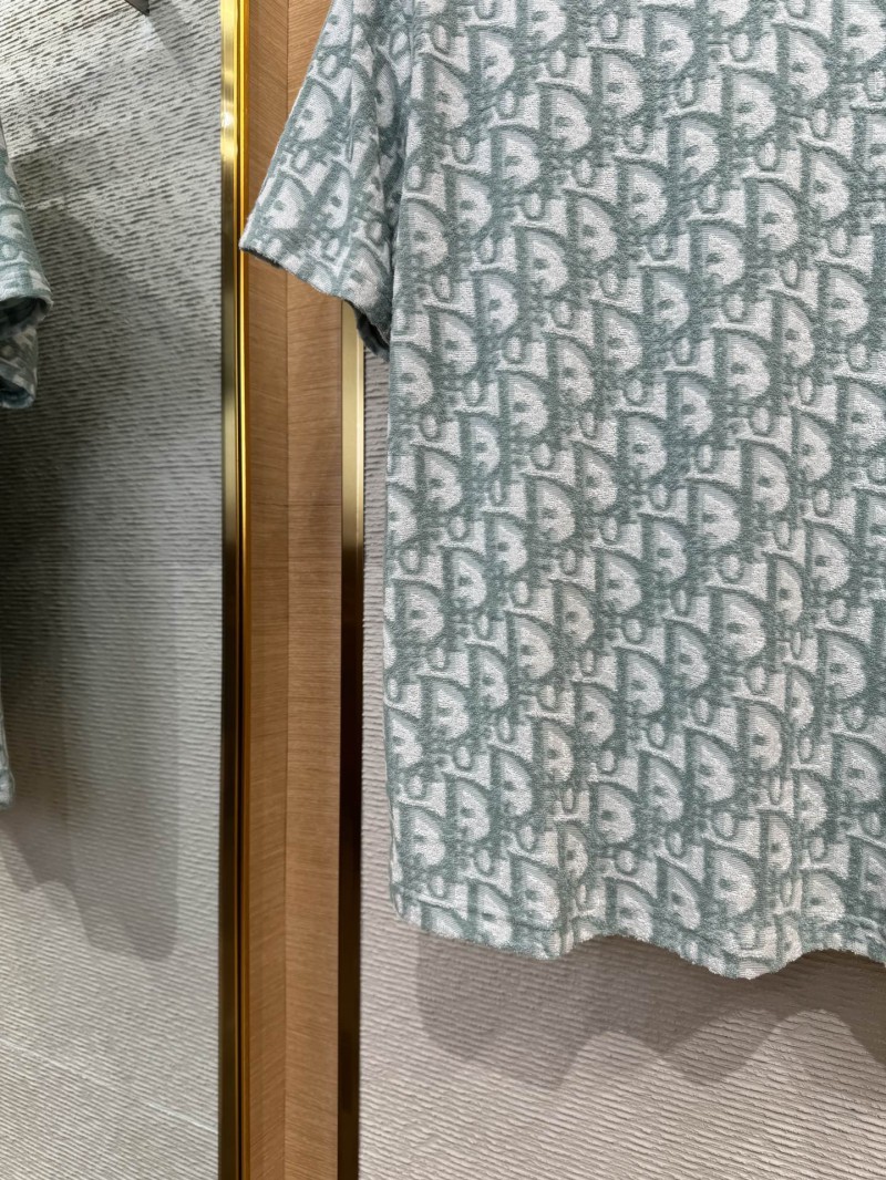 Dior Jacquard All Over Print Short Sleeve T-Shirt 2 5