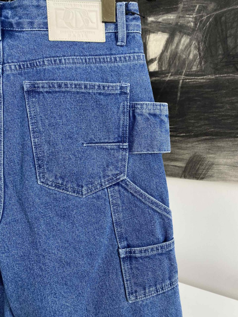 Dior embroidered denim shorts with diamond stitching 5