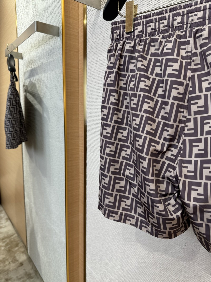 Fendi Double F Full Print Beach Shorts 1 6