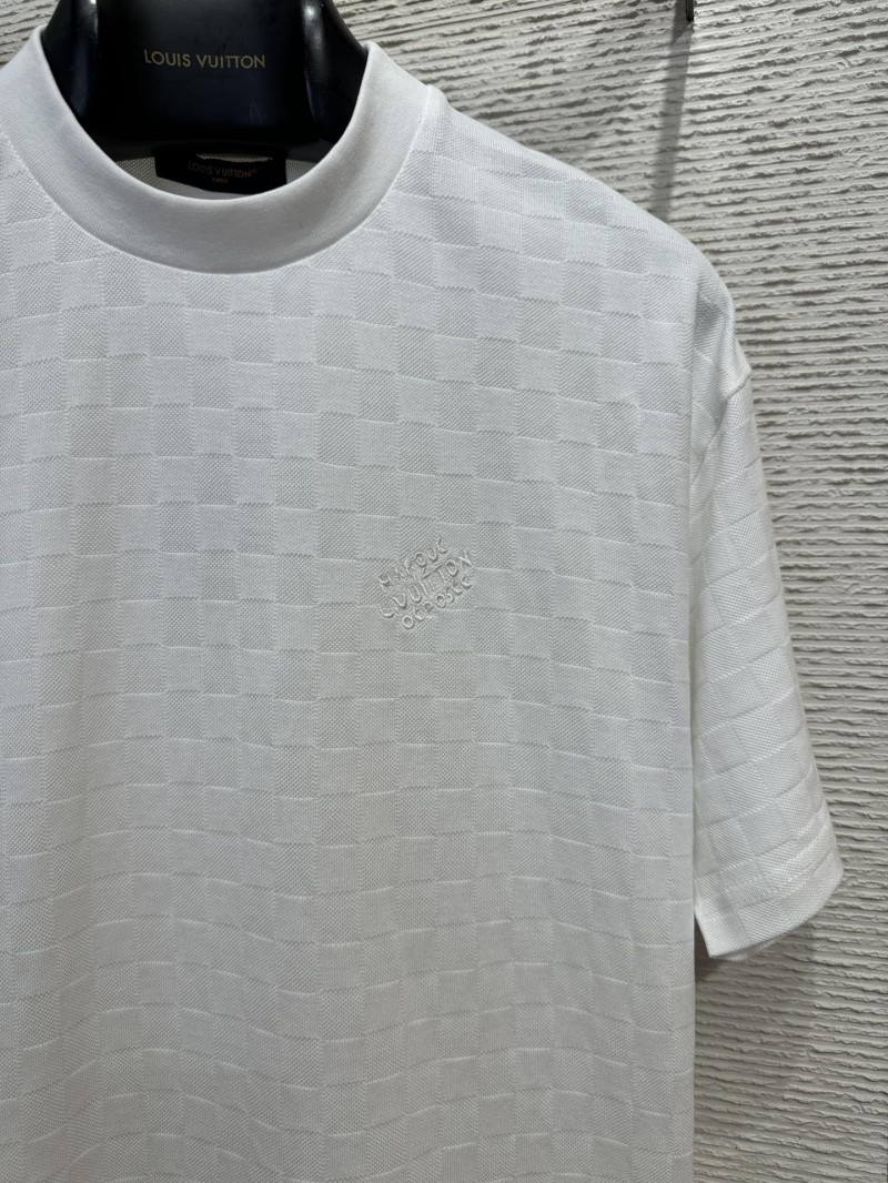 LV Checkerboard Embroidered Short Sleeve T-Shirt 2 6