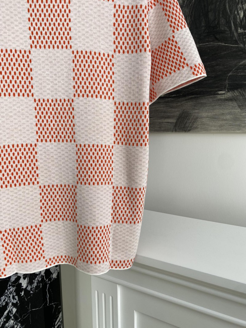LV Checkered Knit Short Sleeve 1 6