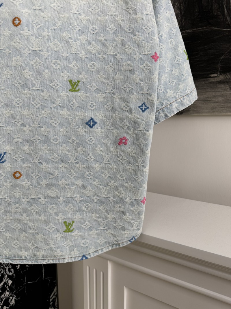 LV co-branded embroidered denim short sleeve jacket 6