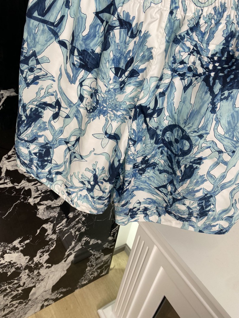 LV silk scarf print shorts 6