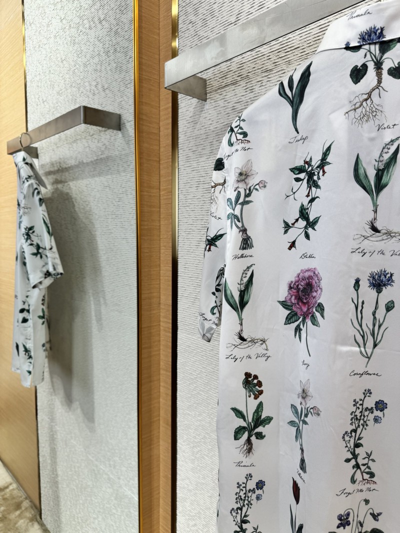 Dior Floral Lapel Short Sleeve Shirt 6