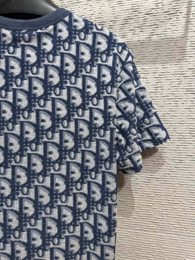 Dior Jacquard All Over Print Short Sleeve T-Shirt 1 6