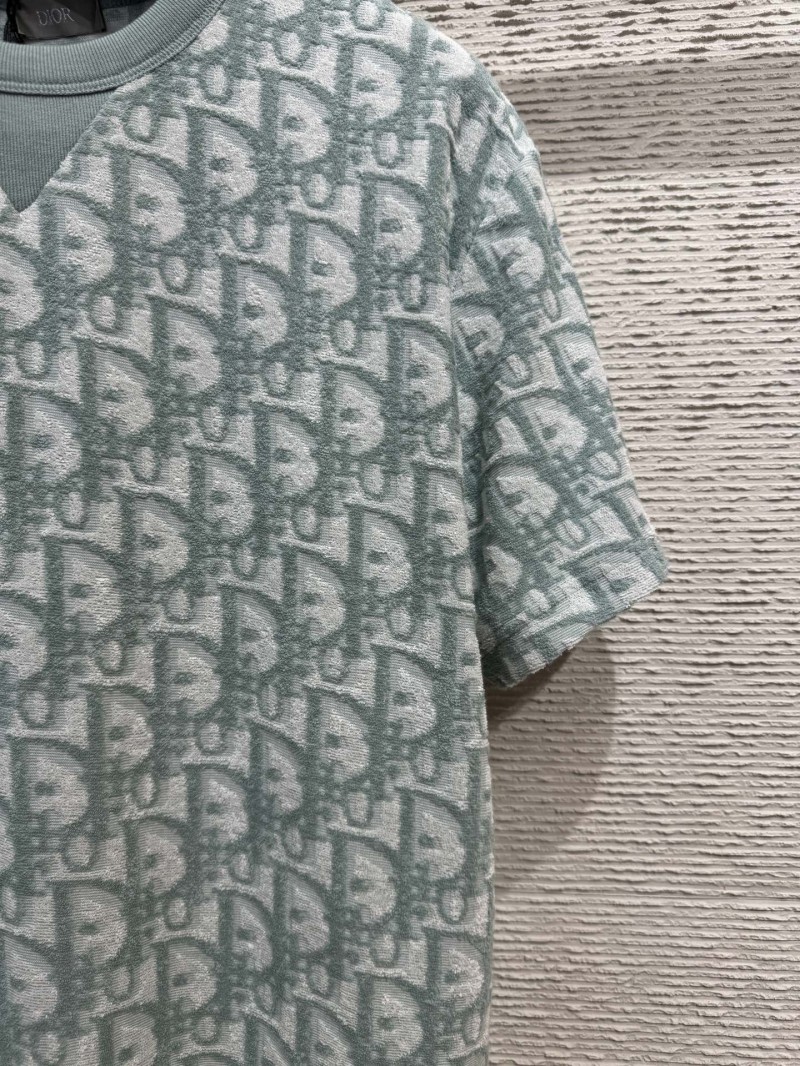 Dior Jacquard All Over Print Short Sleeve T-Shirt 2 6