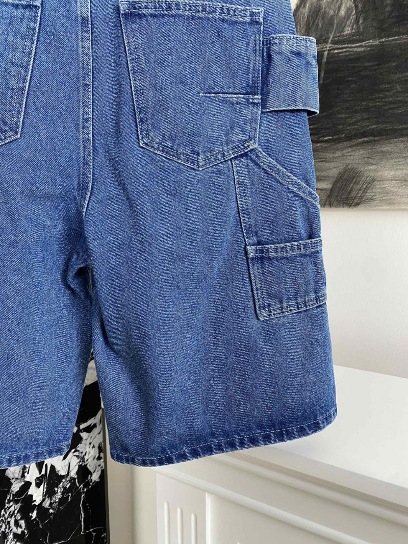 Dior embroidered denim shorts with diamond stitching 6