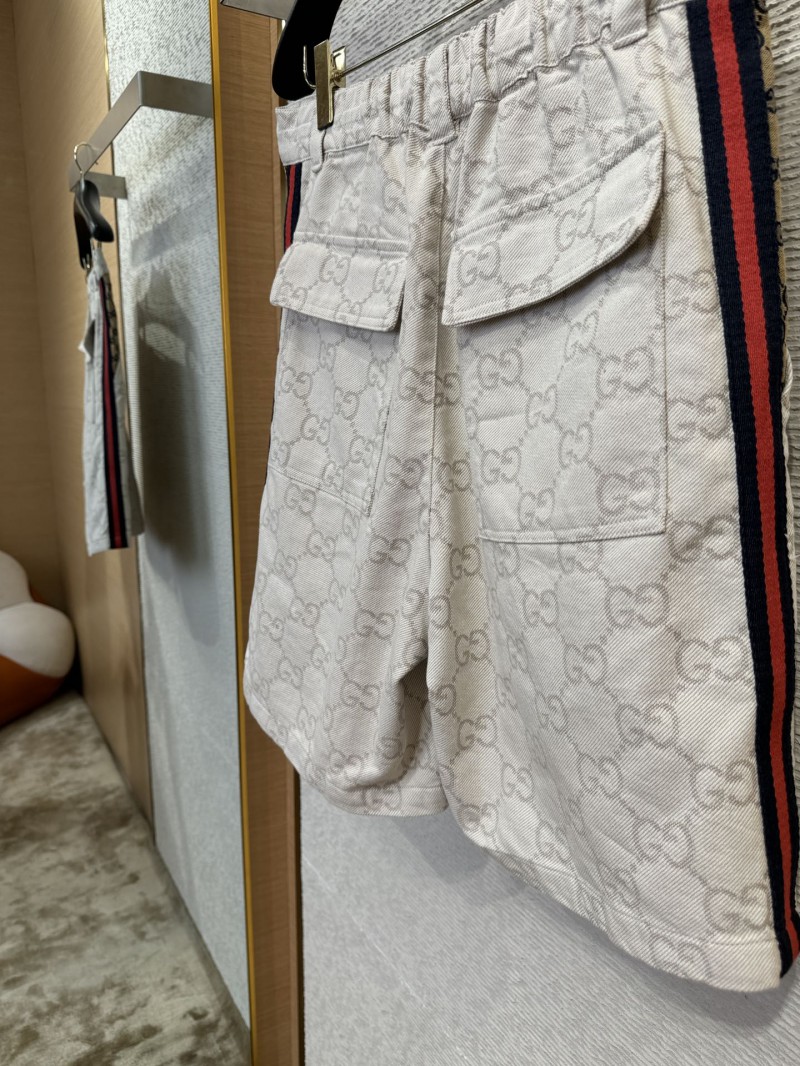 GUCCI double g jacquard denim shorts 7