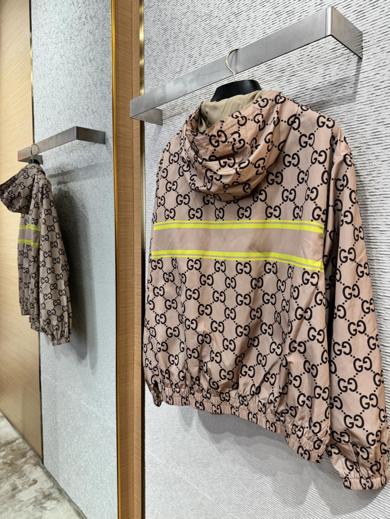Gucci Full Print Hooded Punch Jacket 7