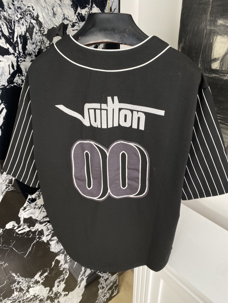 LV Appliqu??d Baseball Short Sleeve Shirt 7