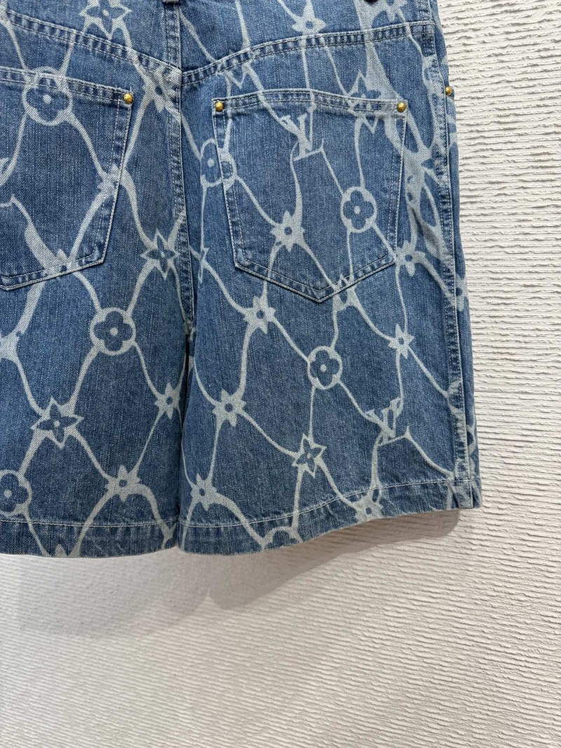 LV Hydrographic Denim Shorts 7