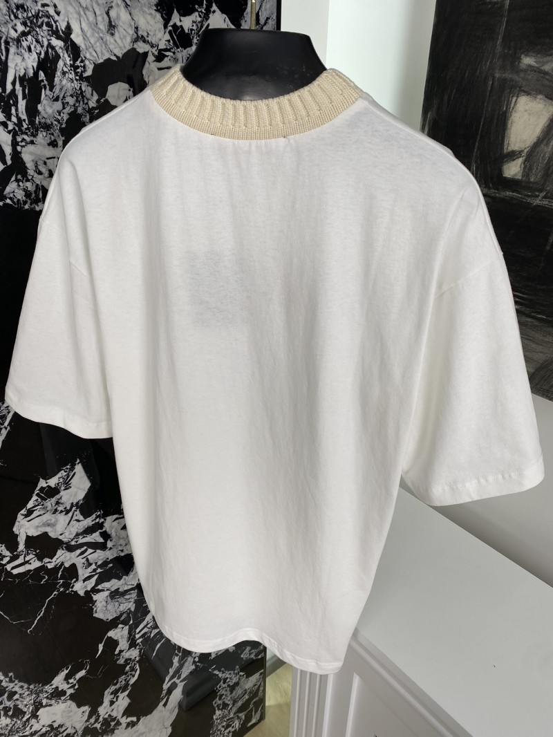 LV co-branded embroidered jersey short sleeve t-shirt 7