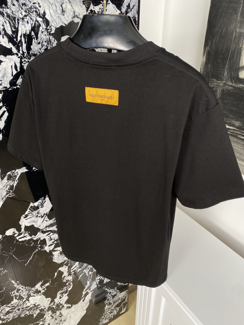 LV short sleeves in dark check pattern with beading 7