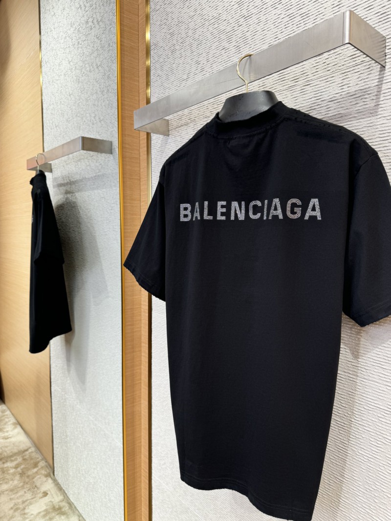 Balenciaga Short Sleeve T-Shirt with Rhinestones 7
