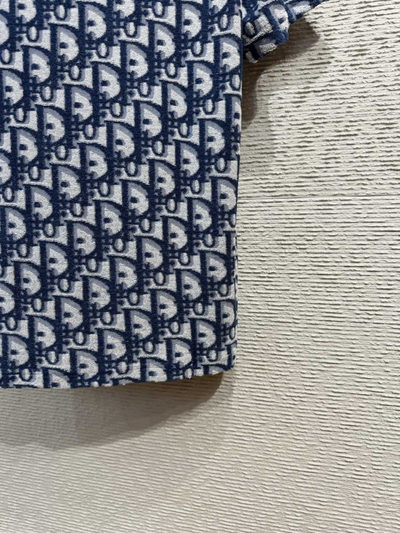 Dior Jacquard All Over Print Short Sleeve T-Shirt 1 7