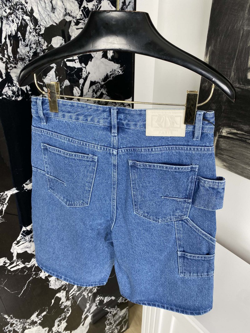 Dior embroidered denim shorts with diamond stitching 7