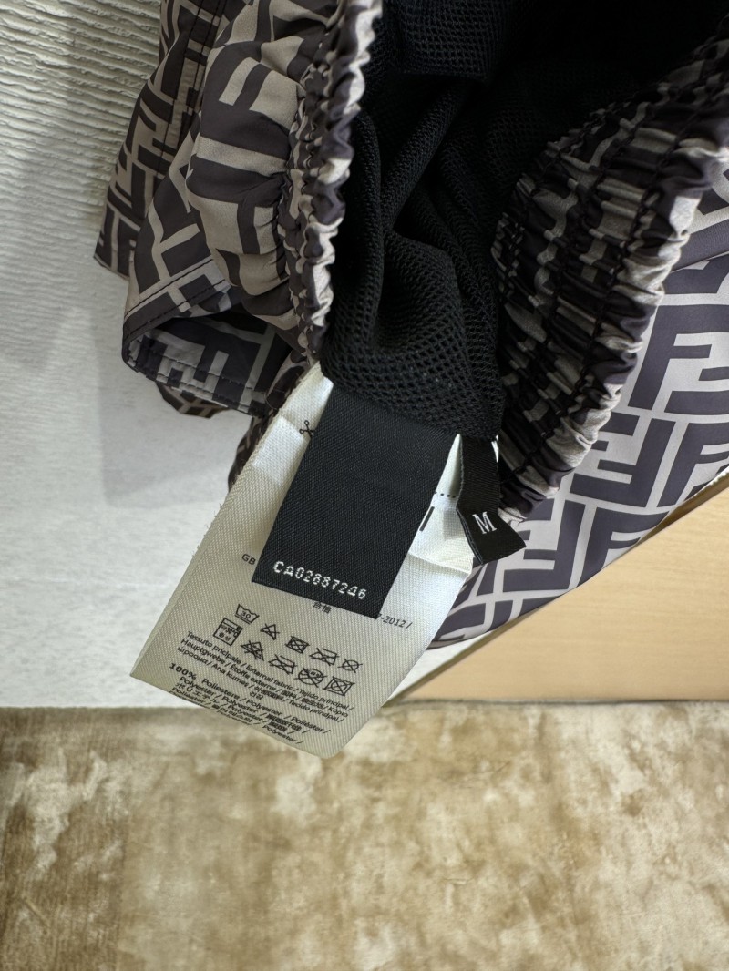 Fendi Double F Full Print Beach Shorts 1 8