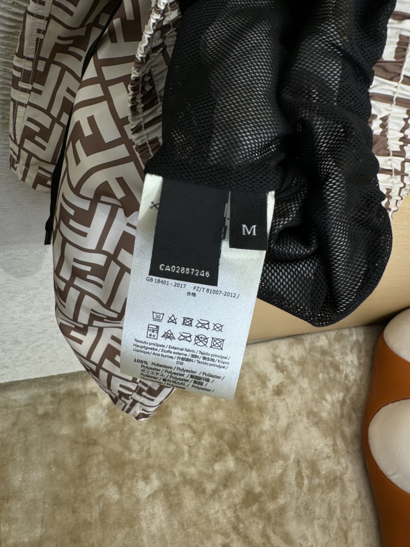 Fendi Double F Full Print Beach Shorts 2 8