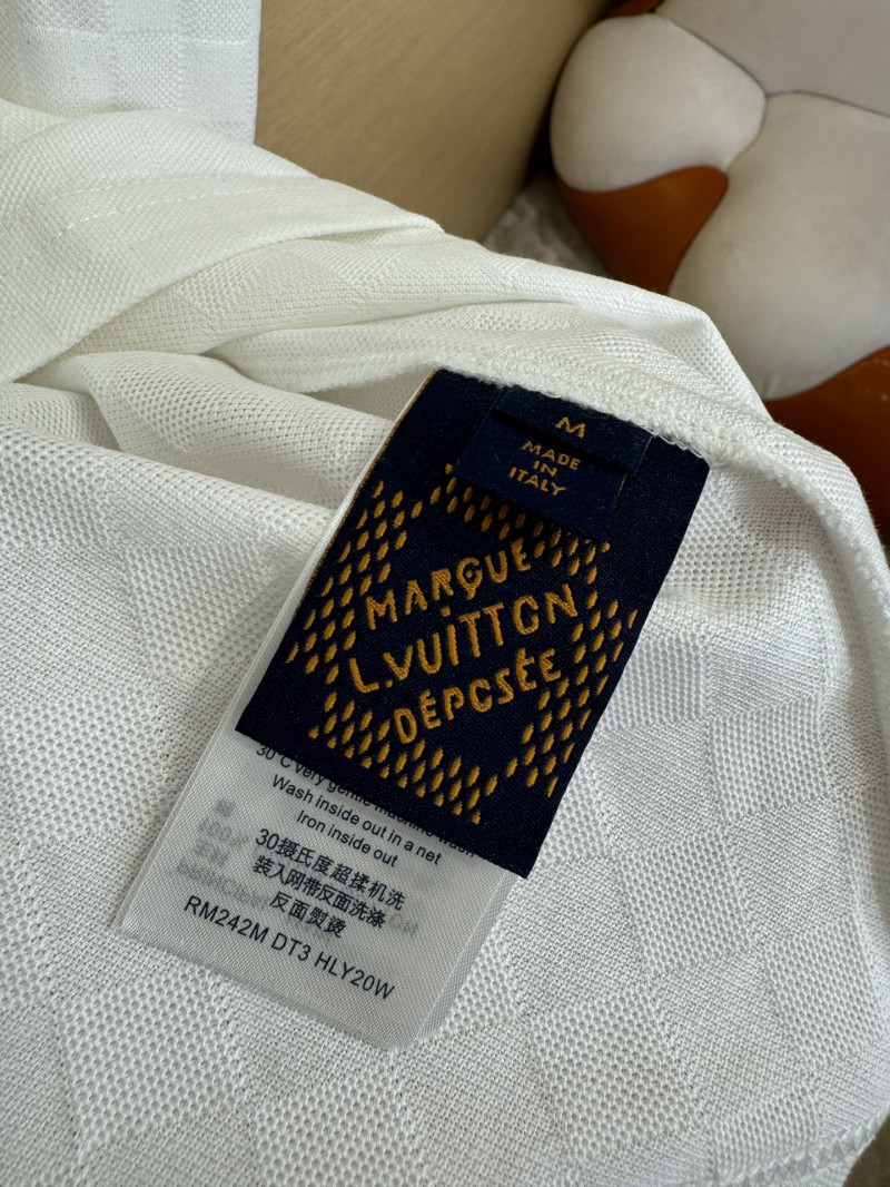 LV Checkerboard Embroidered Short Sleeve T-Shirt 2 8