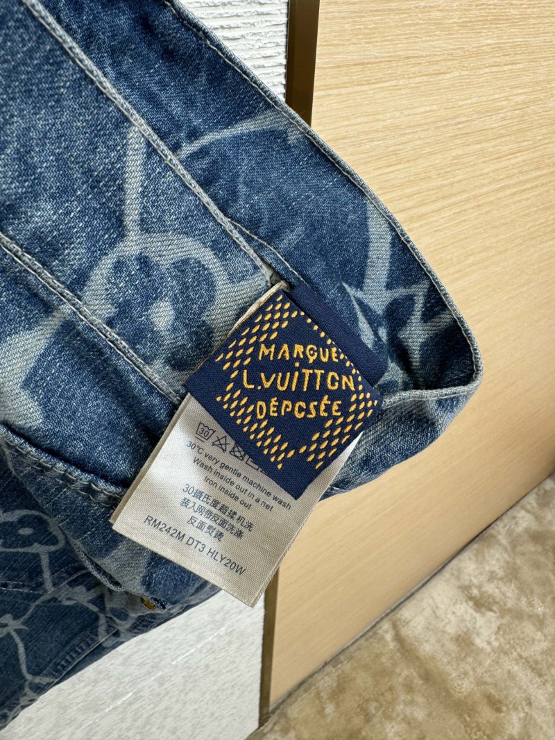 LV Hydrographic Denim Shorts 8