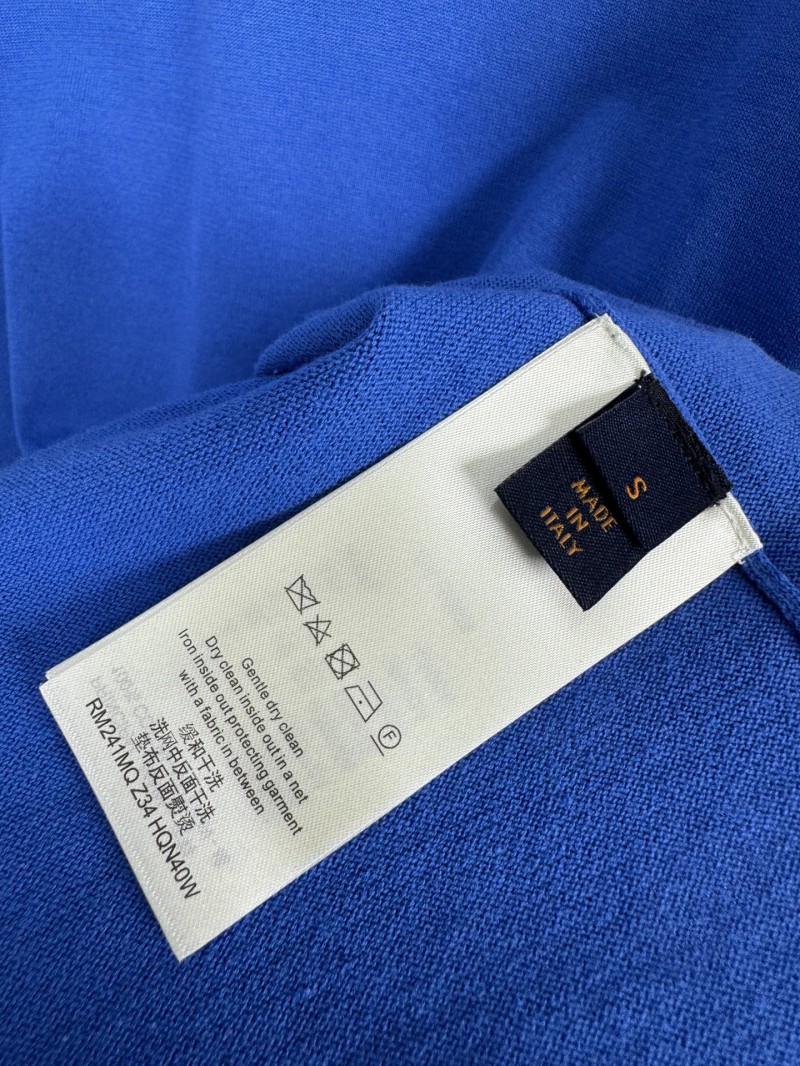 LV Jacquard Sleeve Woolen Short Sleeve T-Shirt 2 8