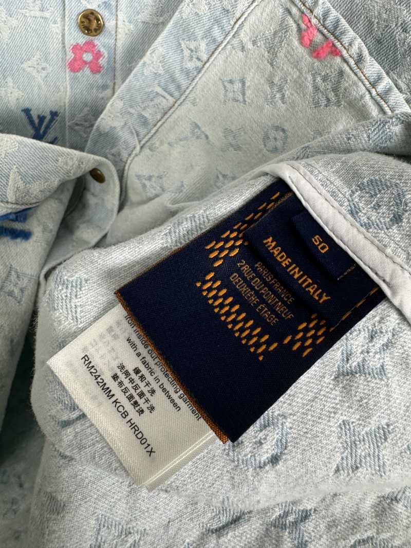 LV co-branded embroidered denim short sleeve jacket 8