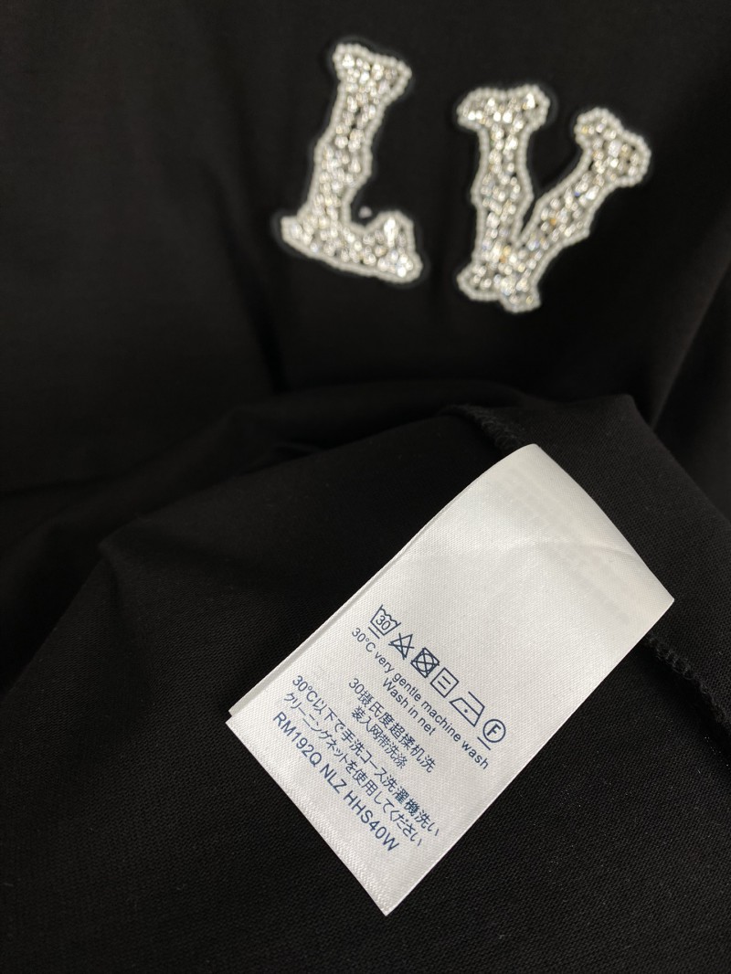LV short sleeves in dark check pattern with beading 8