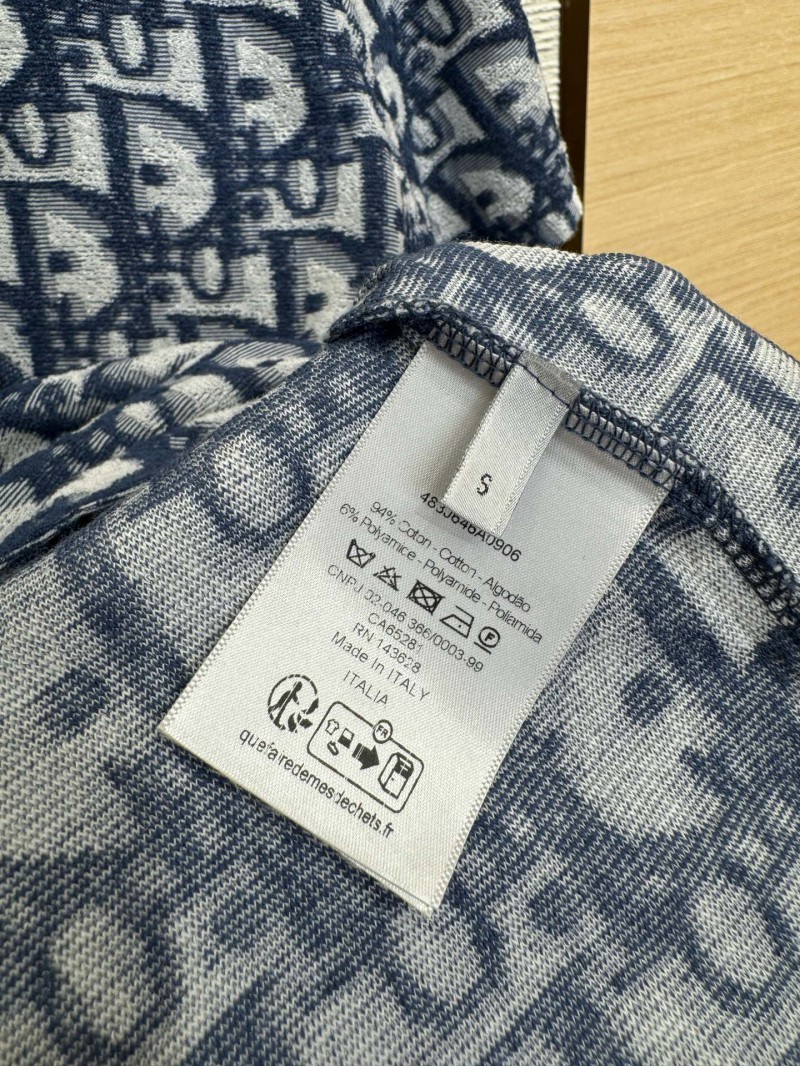 Dior Jacquard All Over Print Short Sleeve T-Shirt 1 8