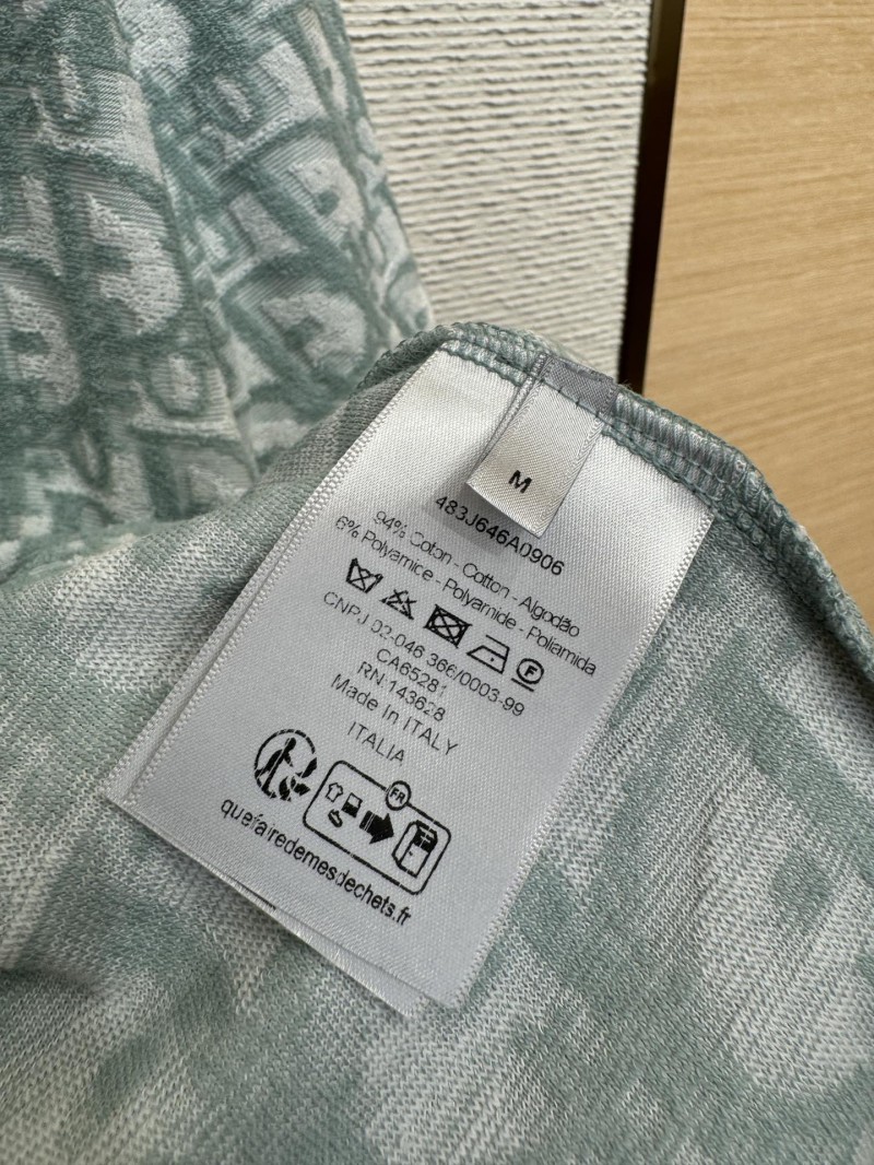 Dior Jacquard All Over Print Short Sleeve T-Shirt 2 8
