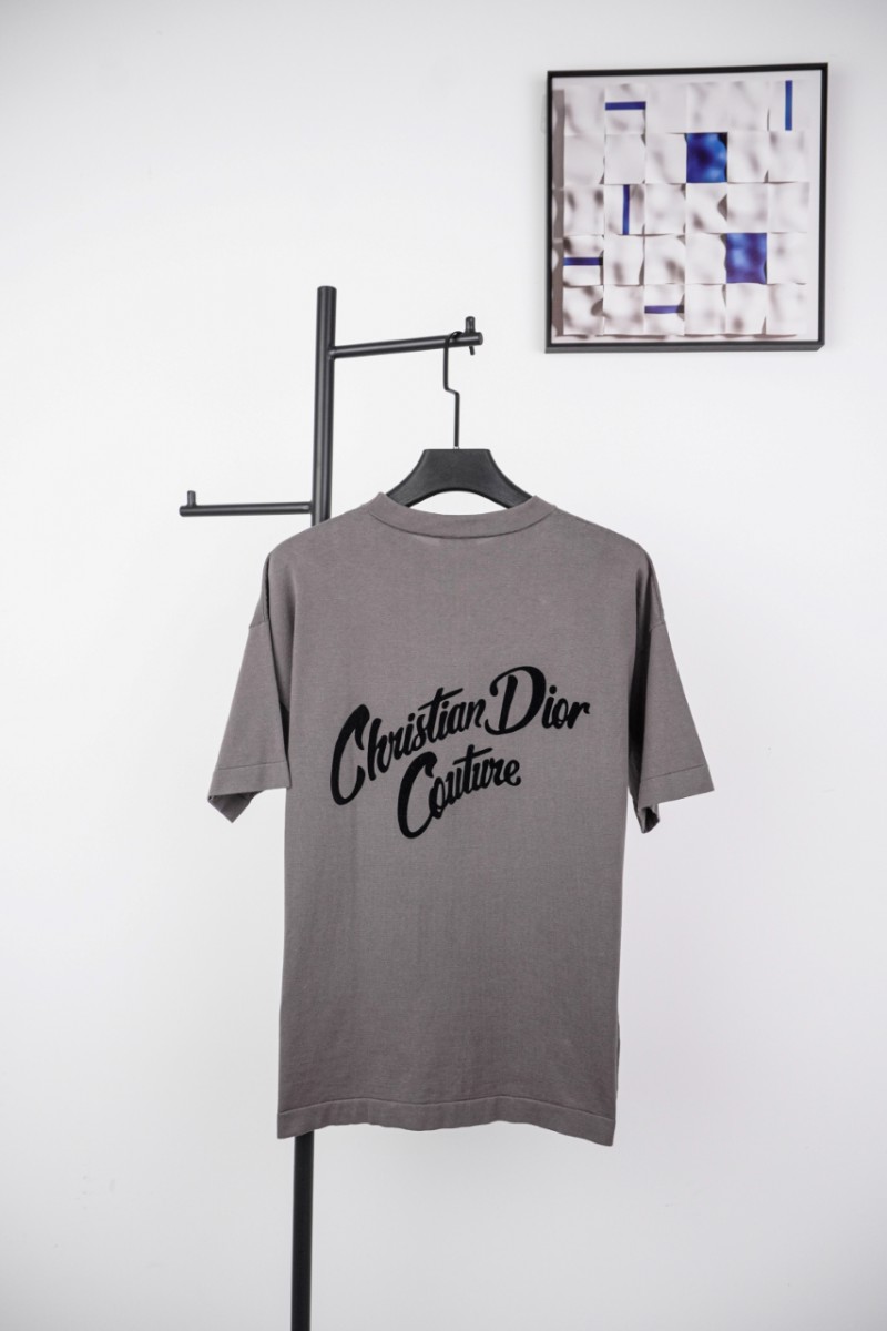 Dior CD Embroidery Flocked Short Sleeve 1