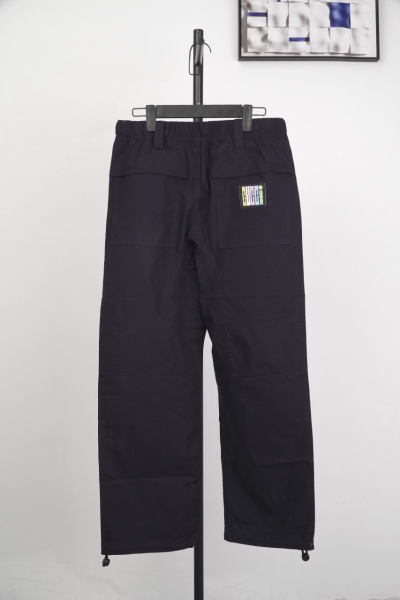 Gucci Blue Waist Webbing Elastic Snapback Trousers 1