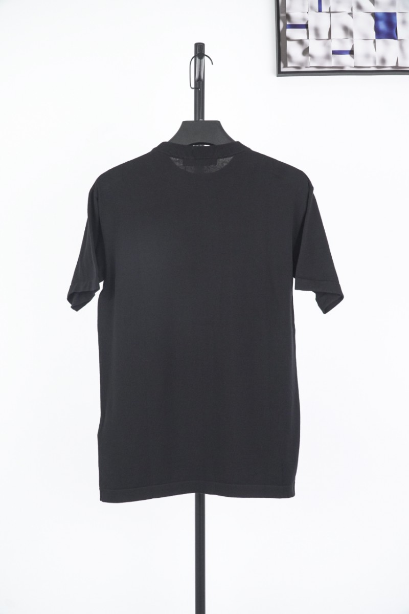 LV Pocket Embroidered Beads Knit Short Sleeve 1