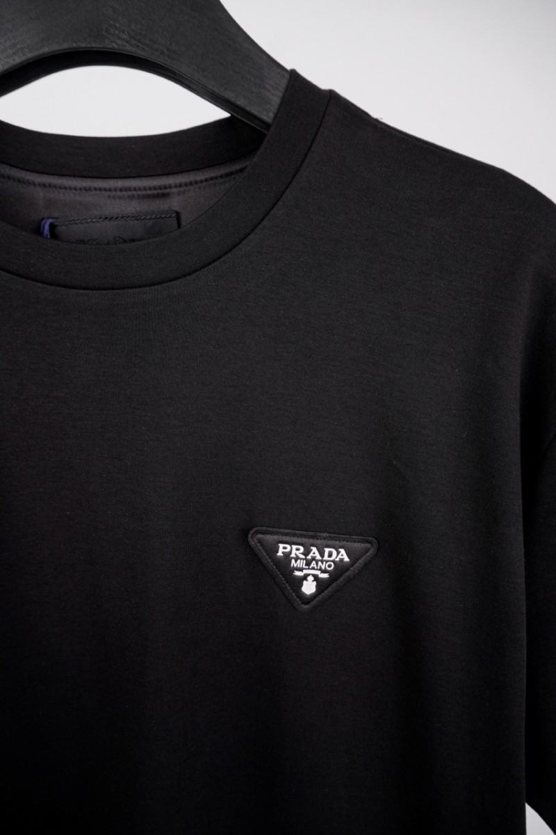 Prada Triangle Logo Short Sleeve Black 2