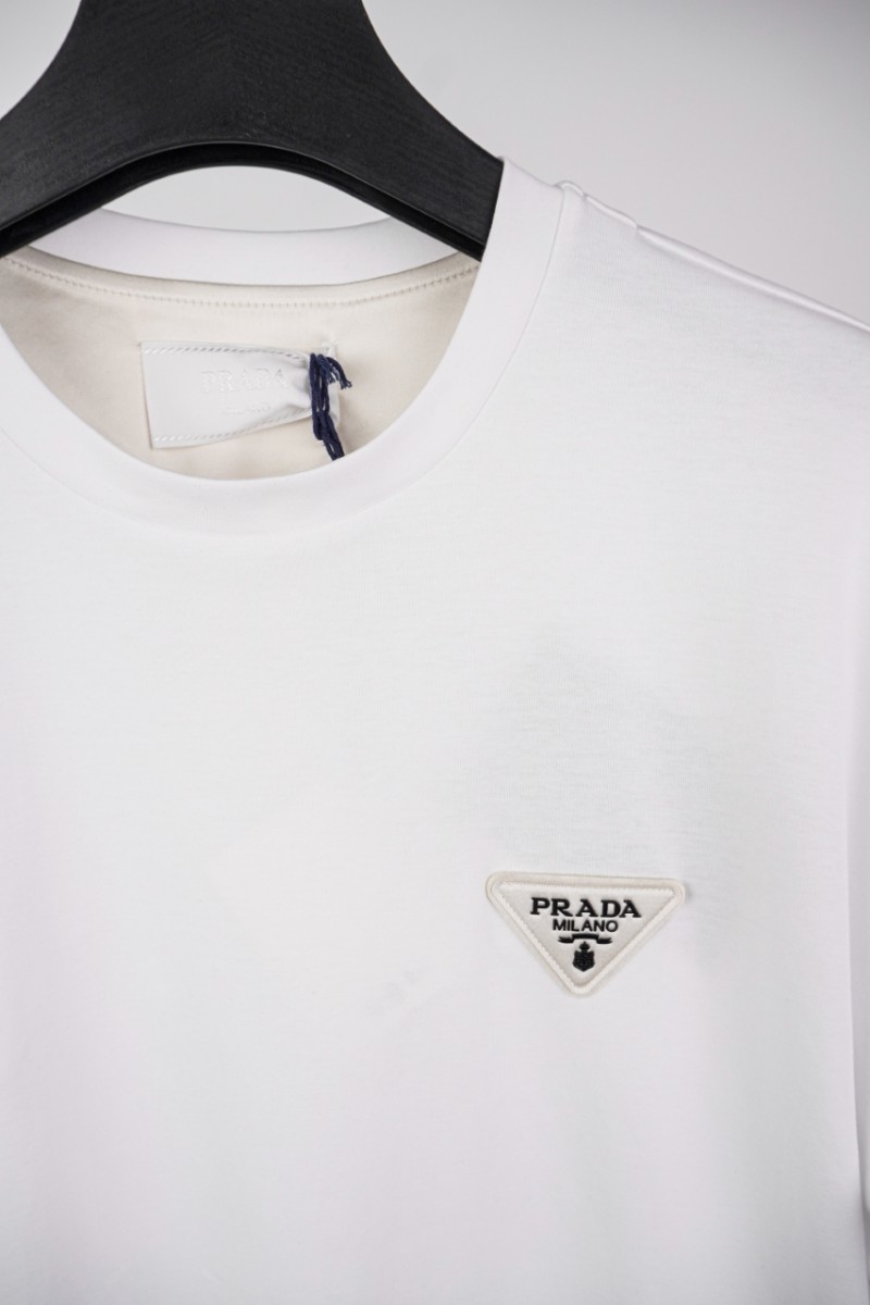 Prada Triangle Logo Short Sleeve White 2