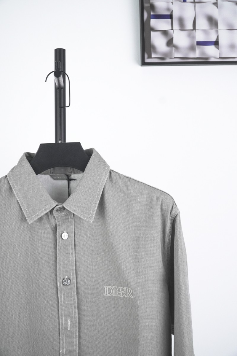 Dior Island Label Embroidered Long Sleeve Shirt 1 2