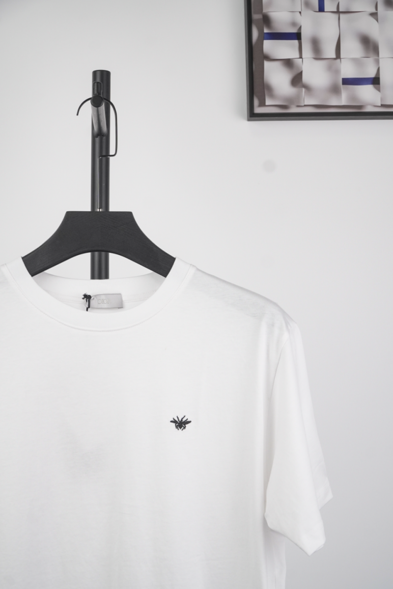 Dior Bee Embroidered Short Sleeve White 2
