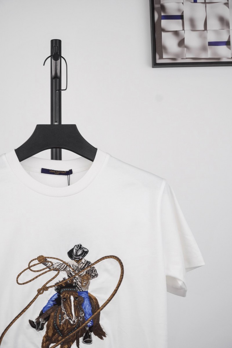 LV Denim Lasso Embroidered Short Sleeve 2