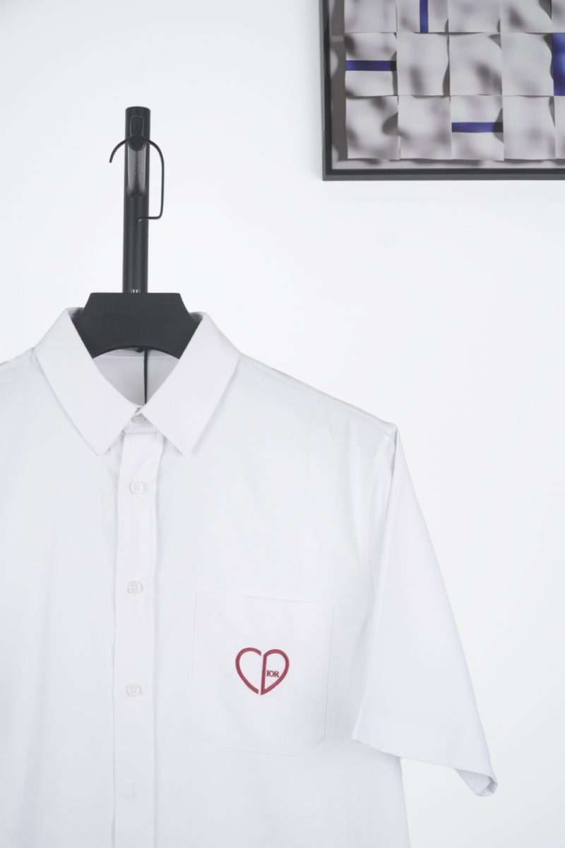 Dior CD Small Heart Embroidered Short Sleeve 2