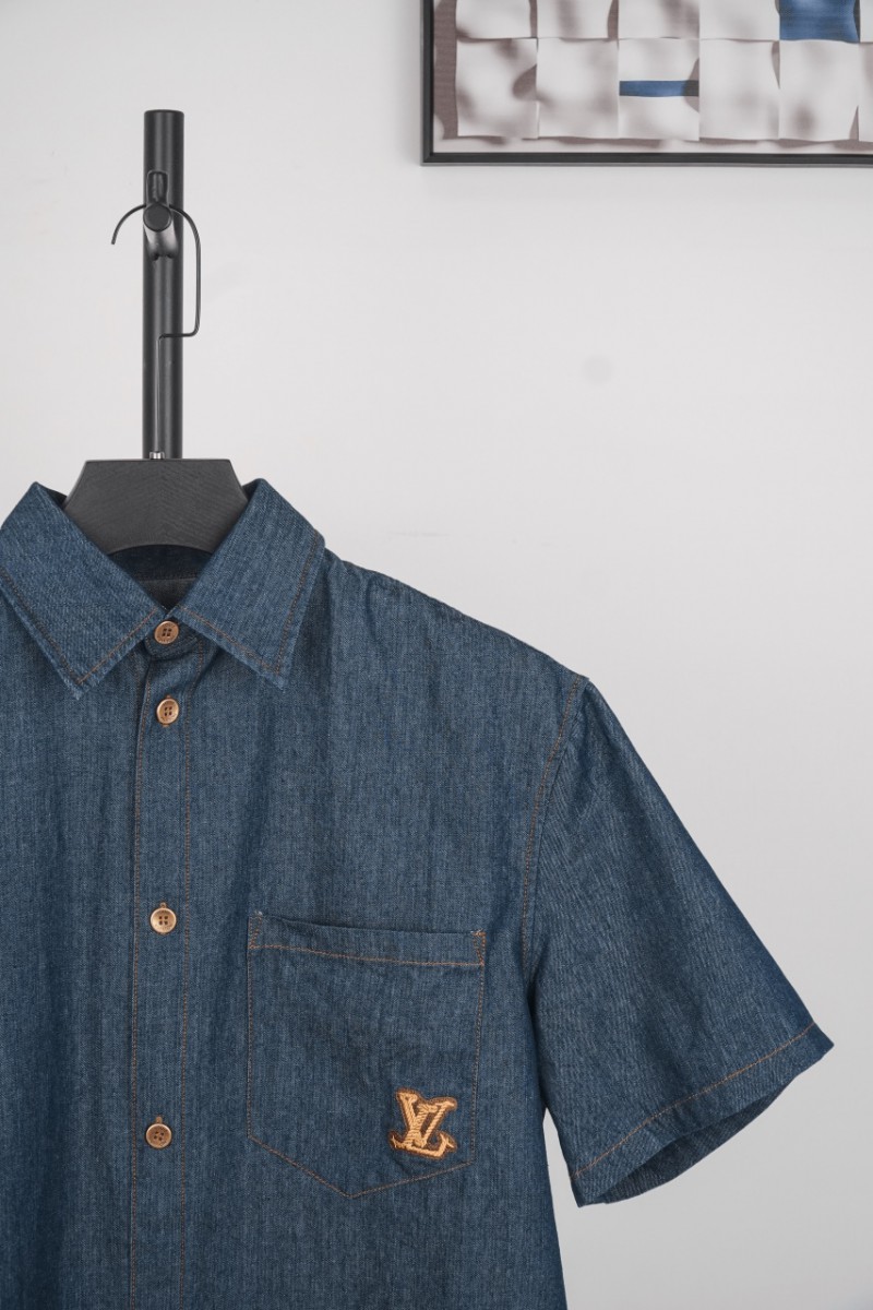 LV Rope Signature Monogram Embroidered Short Sleeve Shirt 2