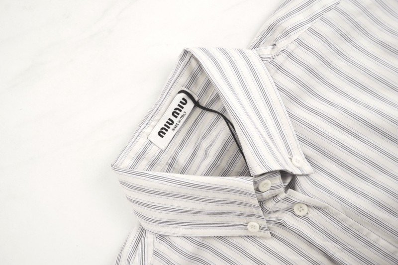 MiuMiu Double Pocket Letter Long Sleeve Shirt 3