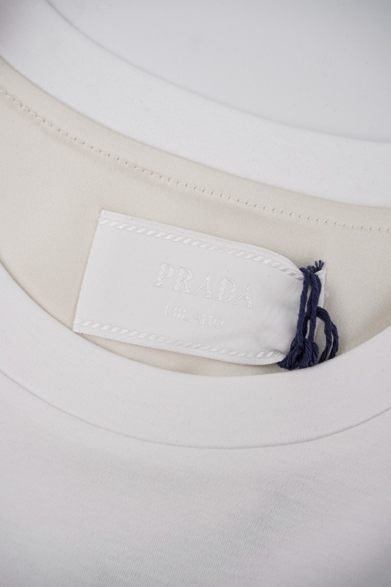 Prada Triangle Logo Short Sleeve White 4