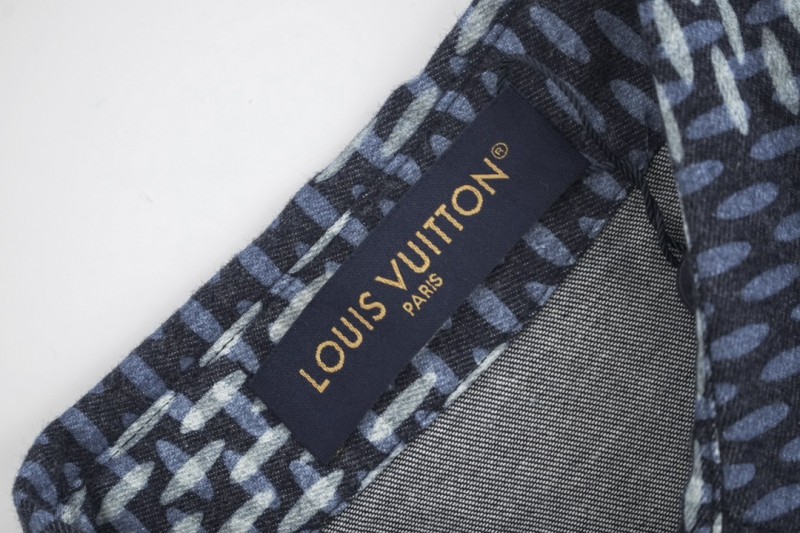 LV Checkered Old Flower Long Sleeve Shirt 4