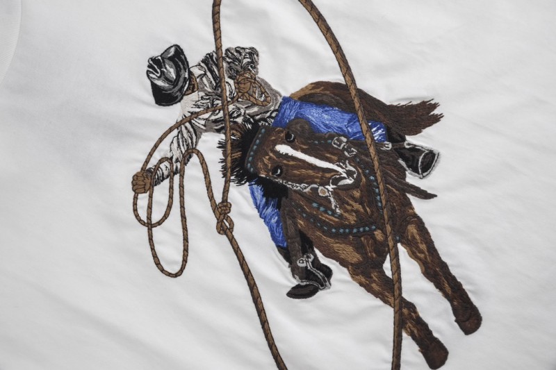 LV Denim Lasso Embroidered Short Sleeve 4