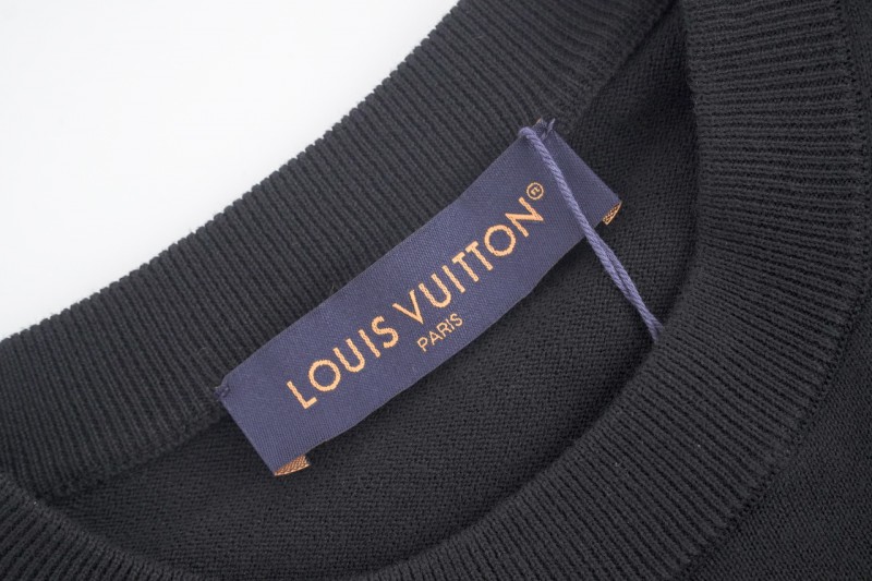 LV Pocket Embroidered Beads Knit Short Sleeve 4