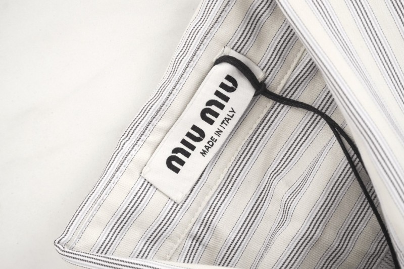 MiuMiu Double Pocket Letter Long Sleeve Shirt 4